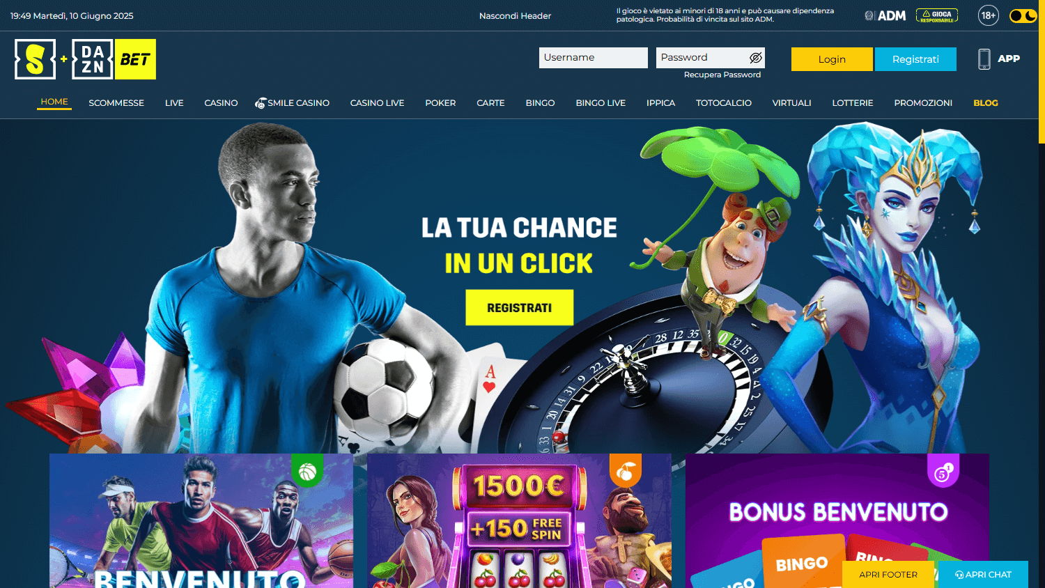 DAZN Bet Desktop screenshot